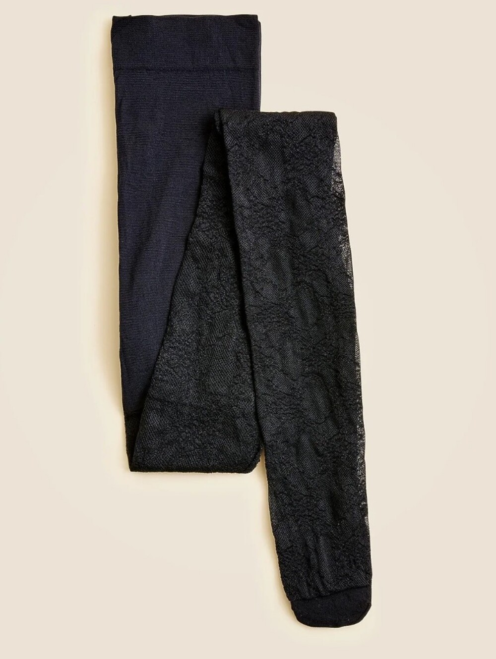 J. Crew Black Lace Floral Tights
